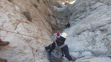 نجات زن 35 ساله در ارتفاعات کوه نمک